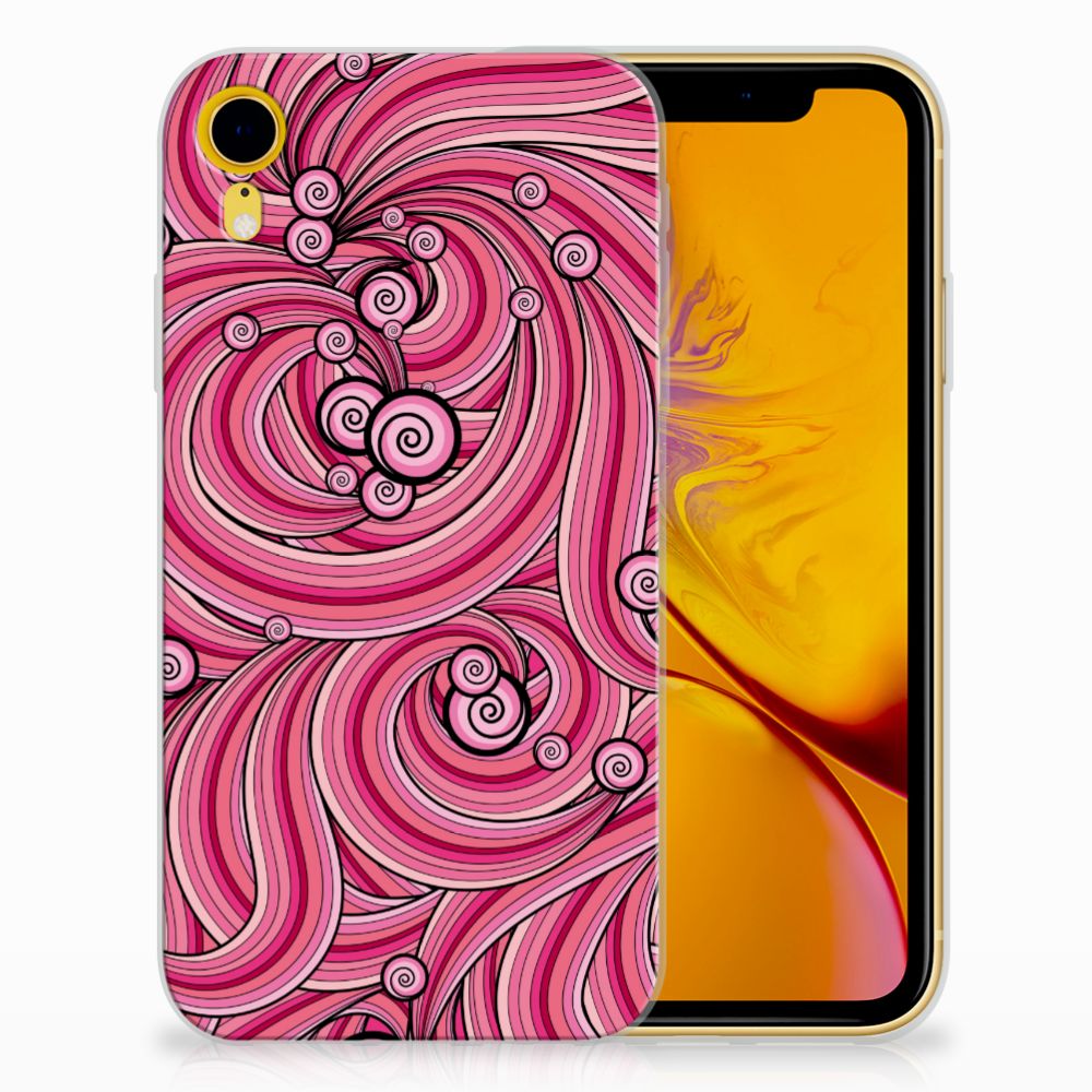 Apple iPhone Xr Hoesje maken Swirl Pink