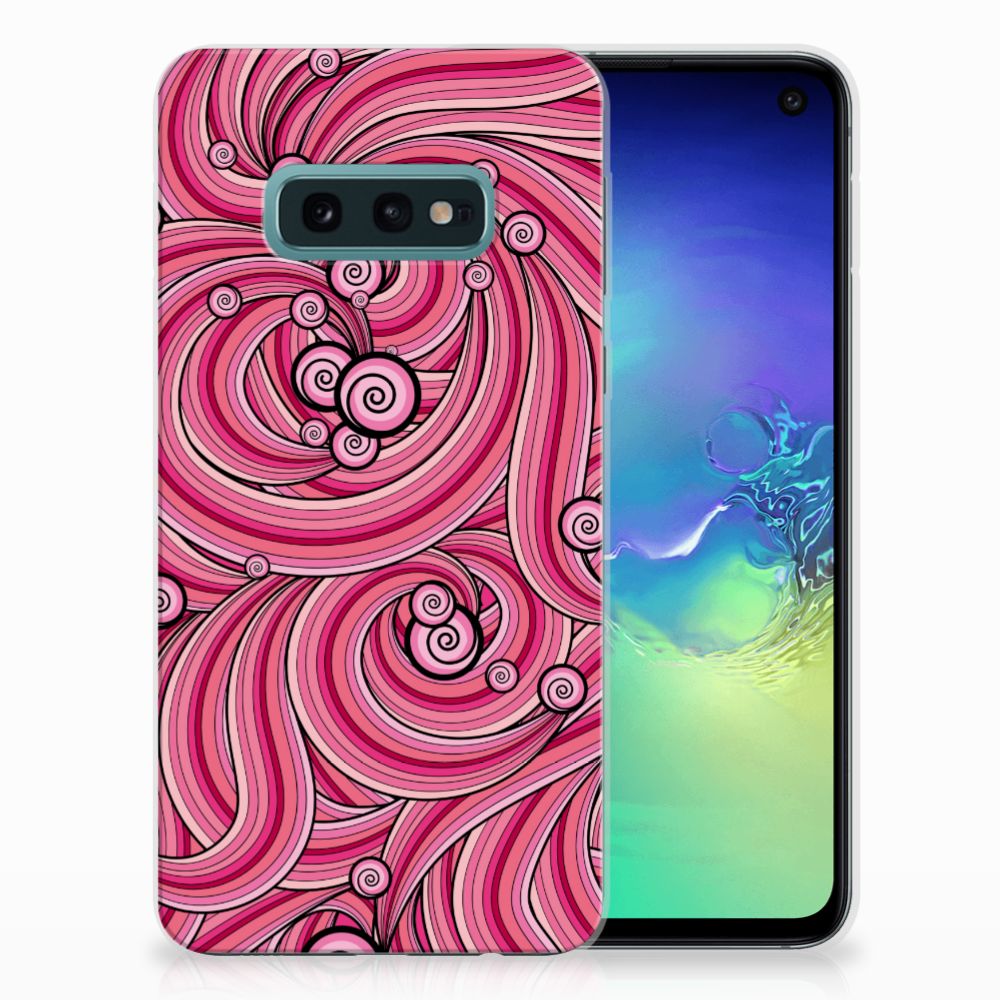 Samsung Galaxy S10e Hoesje maken Swirl Pink