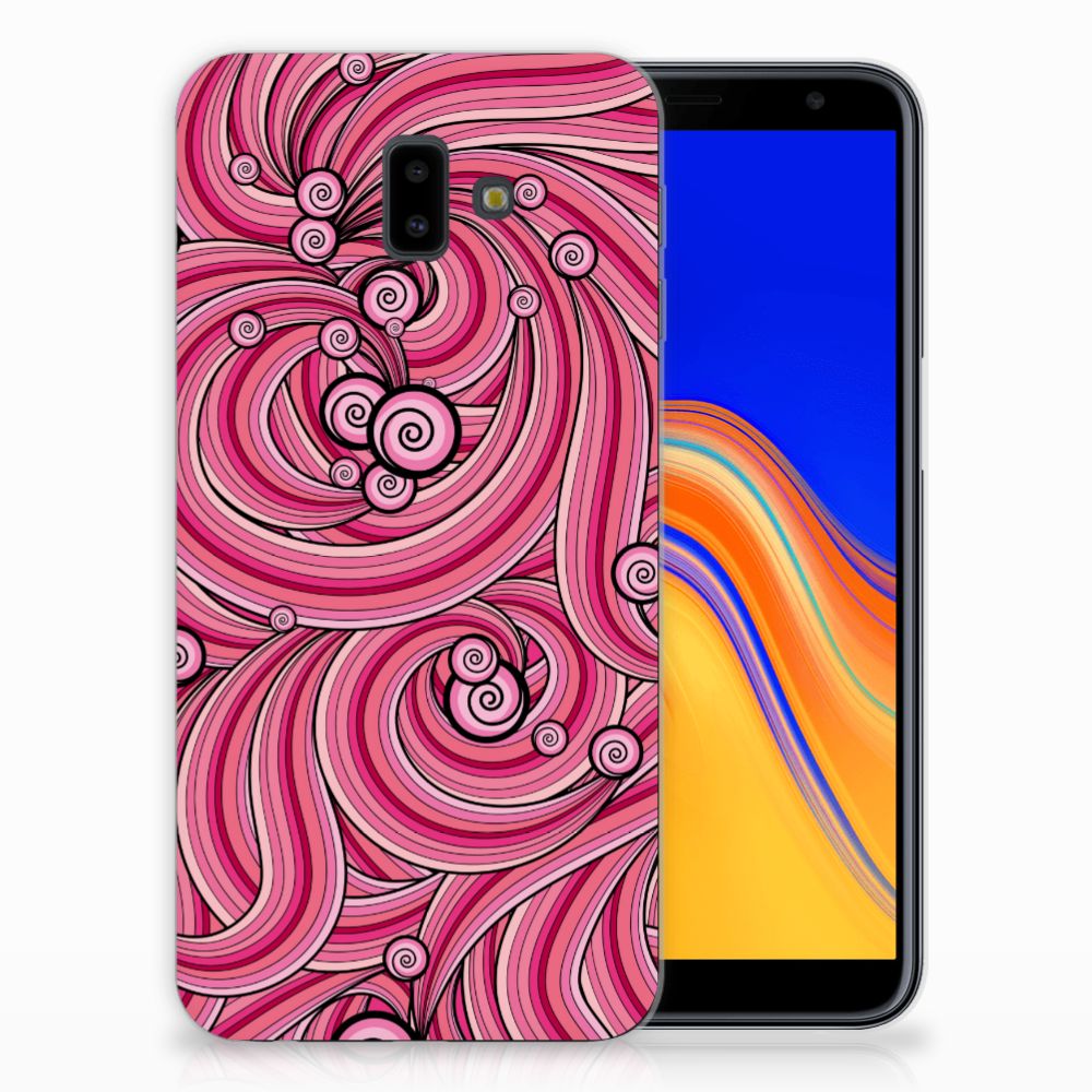 Samsung Galaxy J6 Plus (2018) Hoesje maken Swirl Pink
