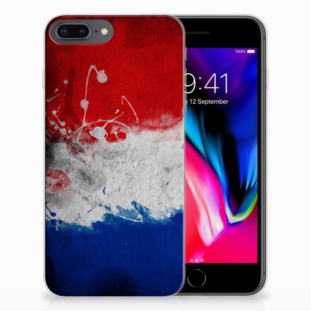 Apple iPhone 7 Plus | 8 Plus Uniek TPU Hoesje Nederlandse Vlag