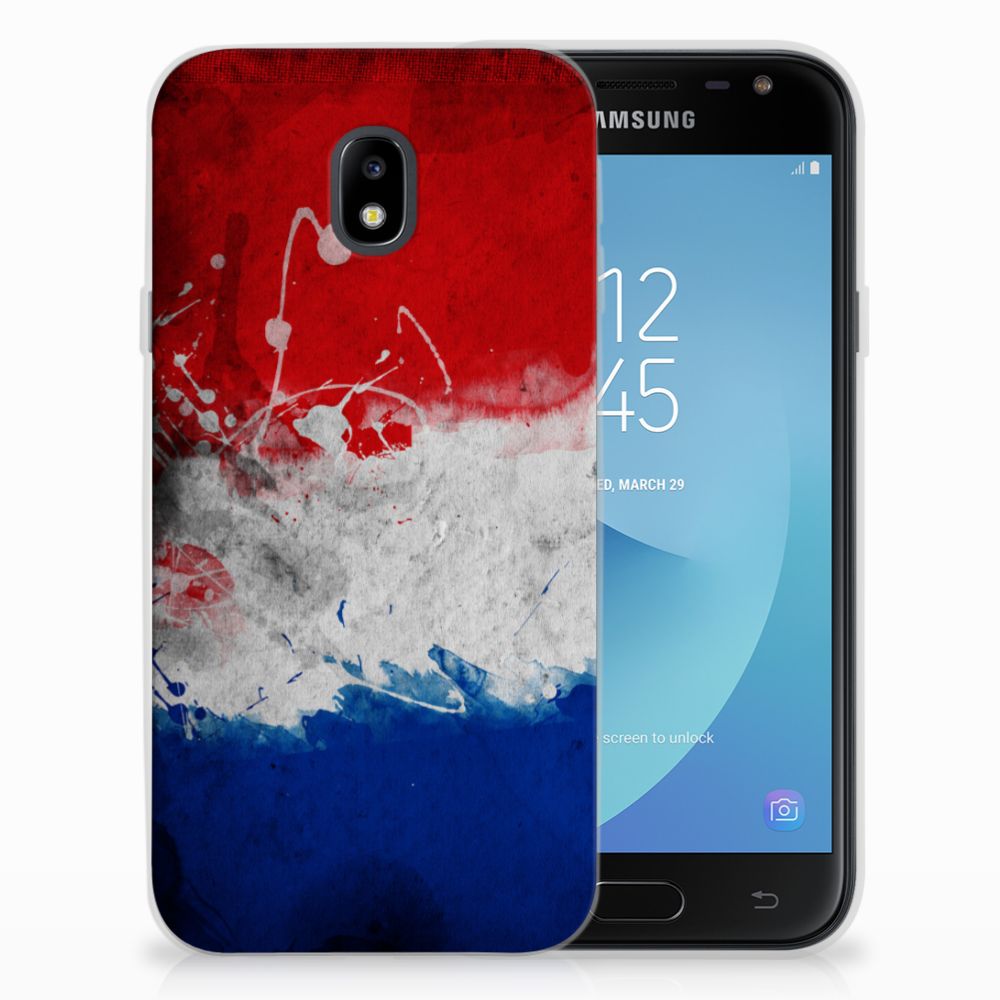 Samsung Galaxy J3 2017 Uniek TPU Hoesje Nederlandse Vlag