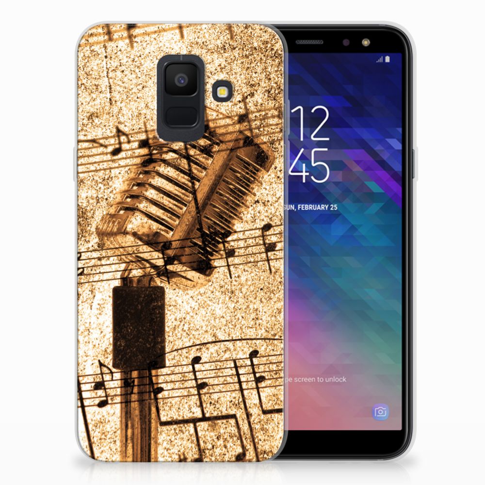 Samsung Galaxy A6 (2018) Siliconen Hoesje met foto Bladmuziek