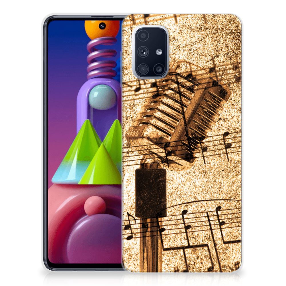 Samsung Galaxy M51 Siliconen Hoesje met foto Bladmuziek