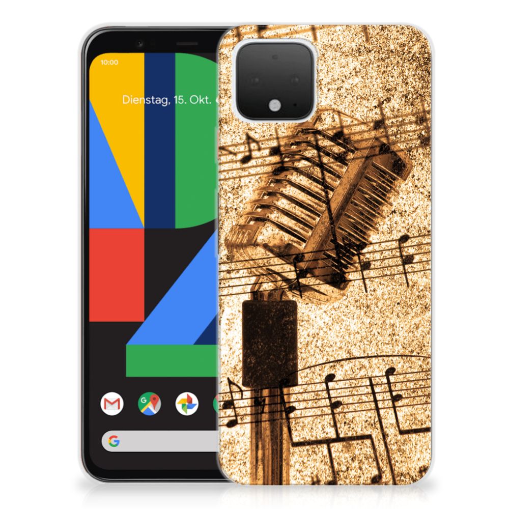 Google Pixel 4 Siliconen Hoesje met foto Bladmuziek