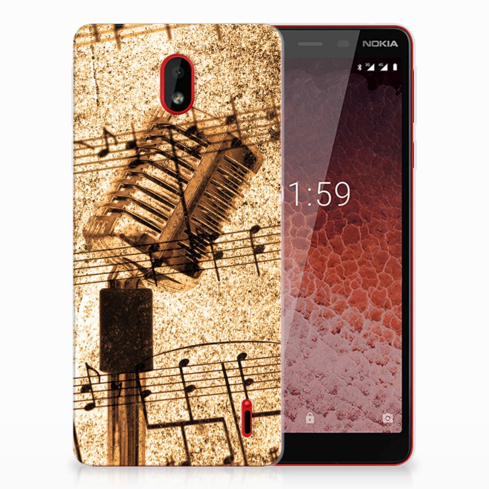 Nokia 1 Plus Siliconen Hoesje met foto Bladmuziek