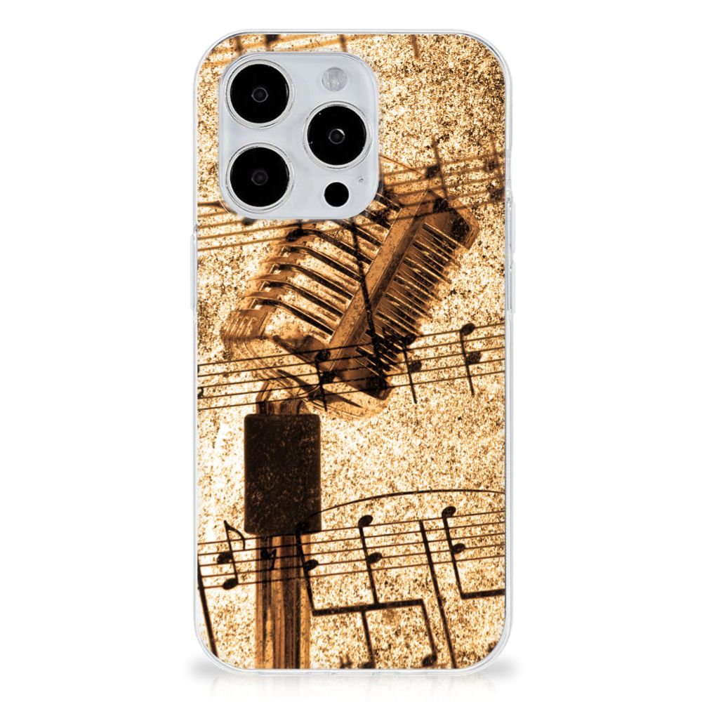 iPhone 15 Pro Siliconen Hoesje met foto Bladmuziek