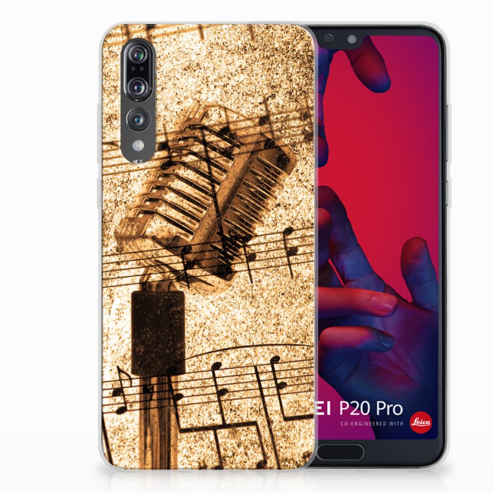 Huawei P20 Pro Siliconen Hoesje met foto Bladmuziek