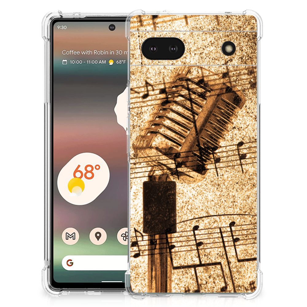 Google Pixel 6A Anti-shock Hoesje met foto Bladmuziek