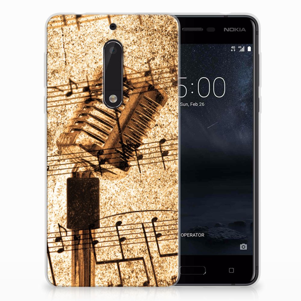 Nokia 5 Siliconen Hoesje met foto Bladmuziek