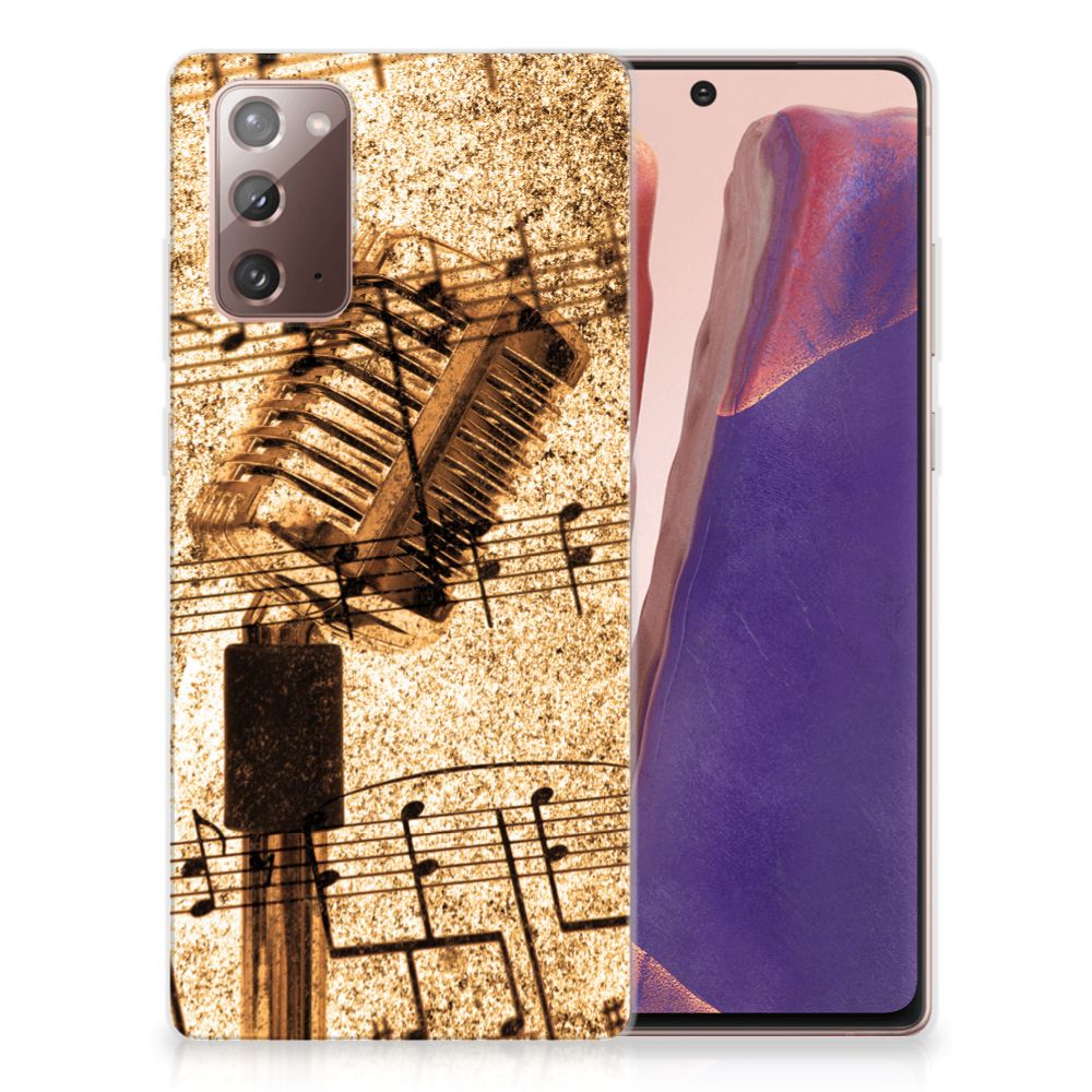 Samsung Note 20 Siliconen Hoesje met foto Bladmuziek