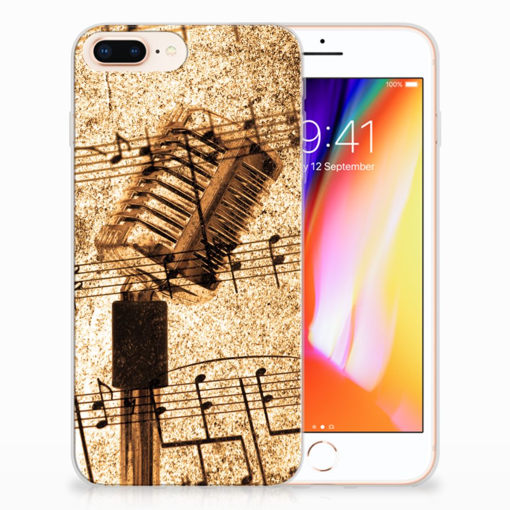 Apple iPhone 7 Plus | 8 Plus Siliconen Hoesje met foto Bladmuziek