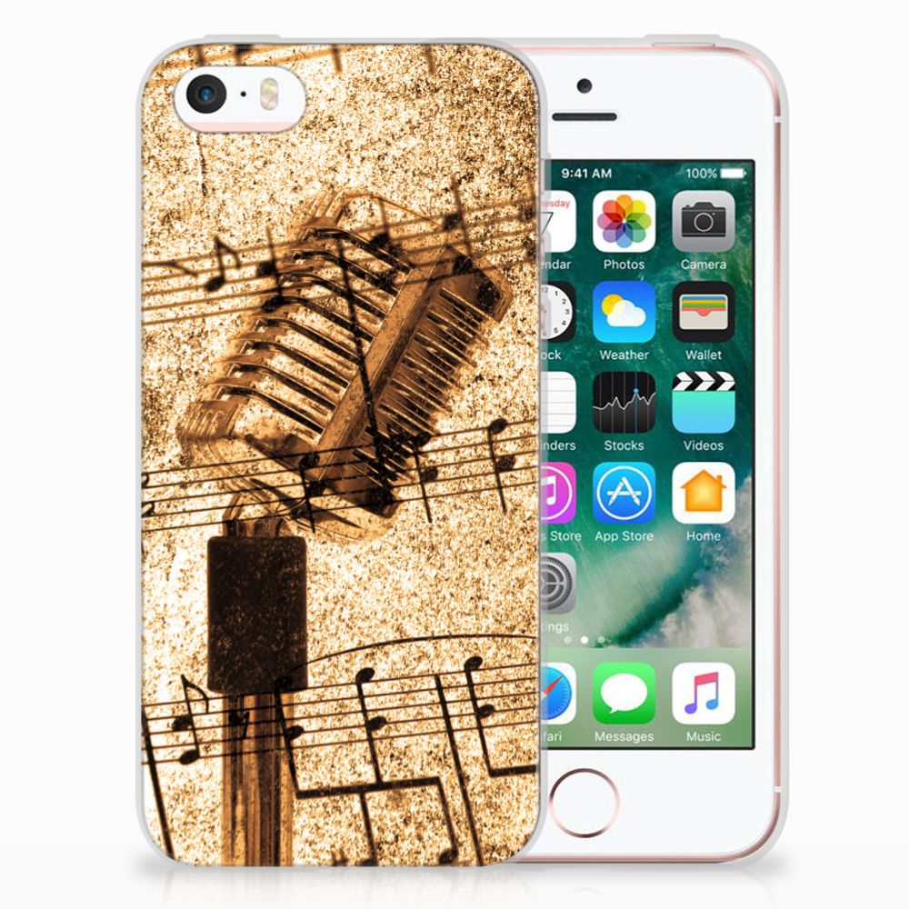 Apple iPhone SE | 5S Siliconen Hoesje met foto Bladmuziek