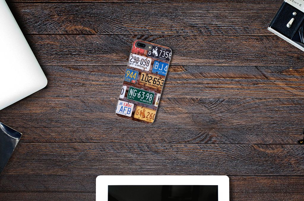 Apple iPhone 7 Plus | 8 Plus Siliconen Hoesje met foto Kentekenplaten