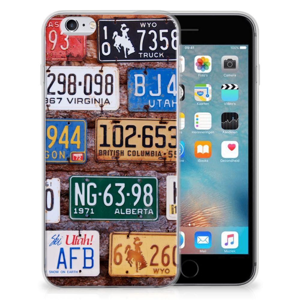 Apple iPhone 6 | 6s Siliconen Hoesje met foto Kentekenplaten