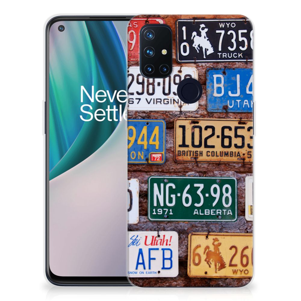 OnePlus Nord N10 5G Siliconen Hoesje met foto Kentekenplaten