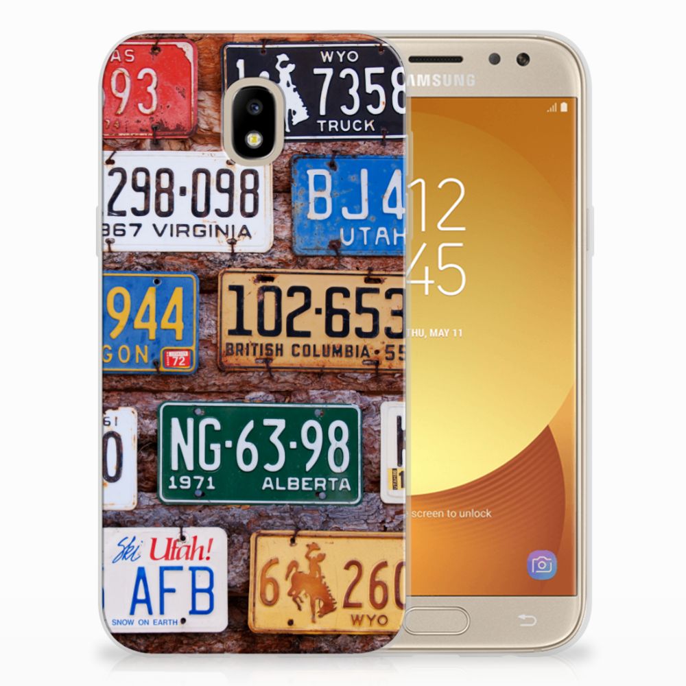 Samsung Galaxy J5 2017 Siliconen Hoesje met foto Kentekenplaten