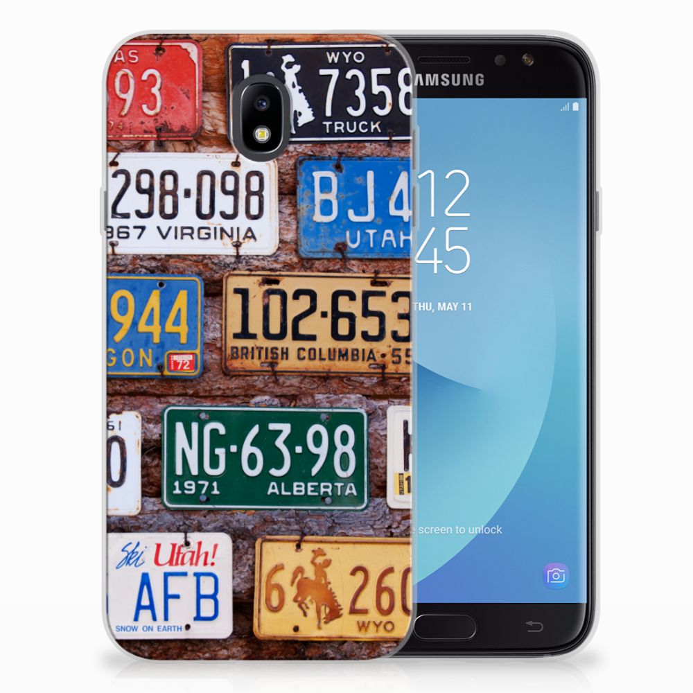 Samsung Galaxy J7 2017 | J7 Pro Siliconen Hoesje met foto Kentekenplaten