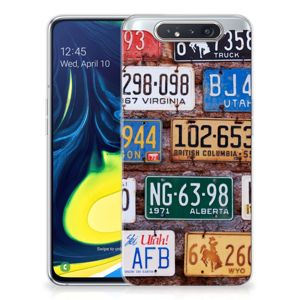 Samsung Galaxy A80 Siliconen Hoesje met foto Kentekenplaten