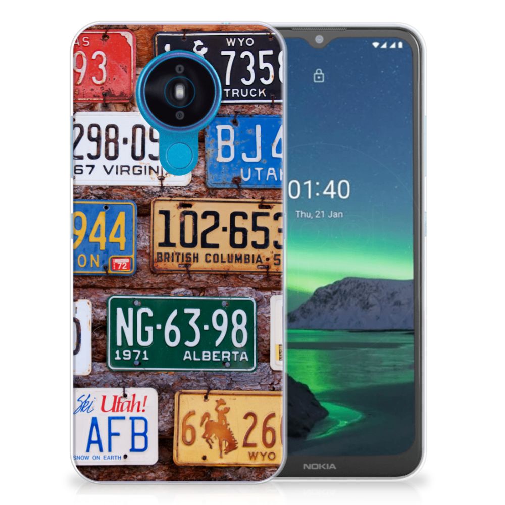 Nokia 1.4 Siliconen Hoesje met foto Kentekenplaten