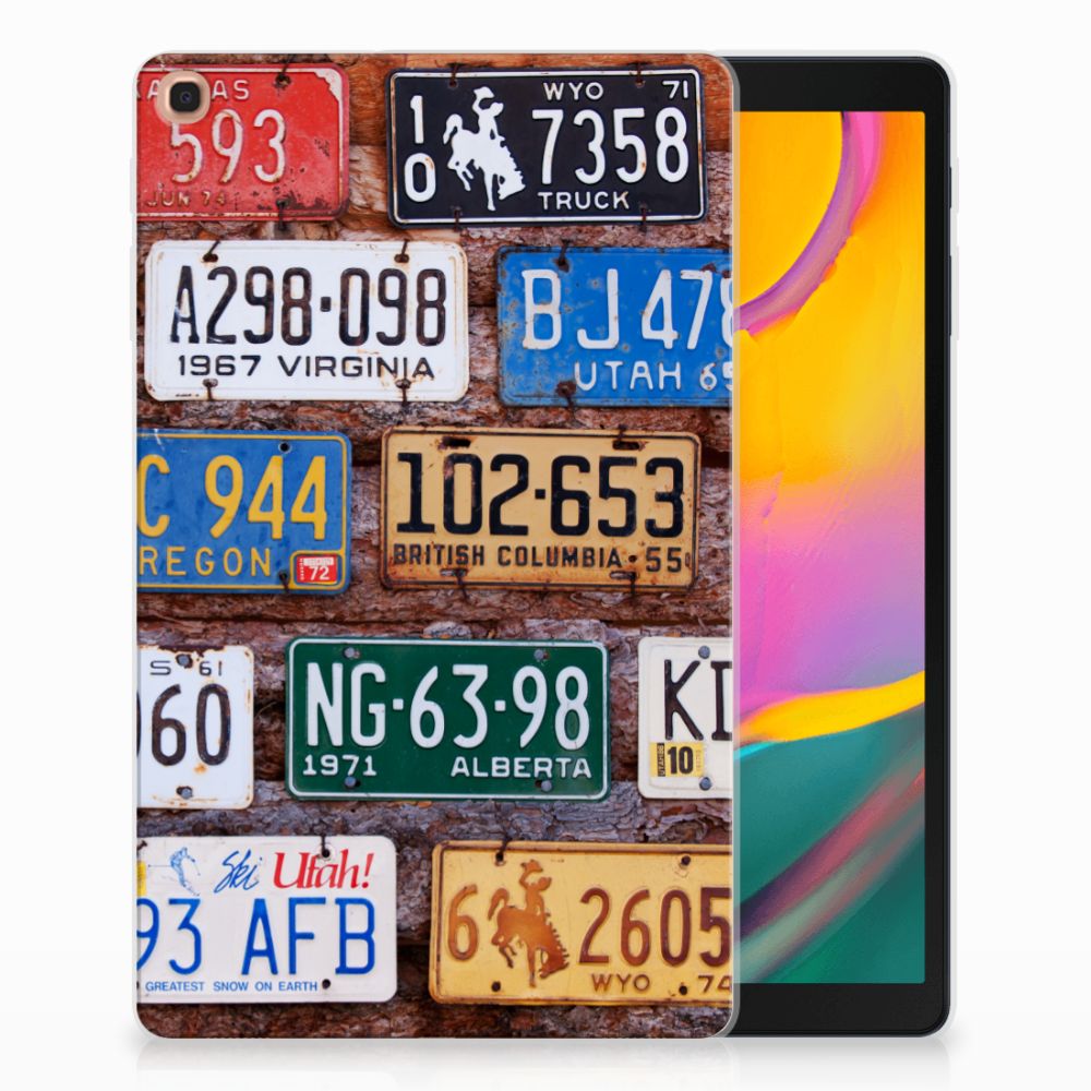 Samsung Galaxy Tab A 10.1 (2019) Uniek Tablethoesje Kentekenplaten