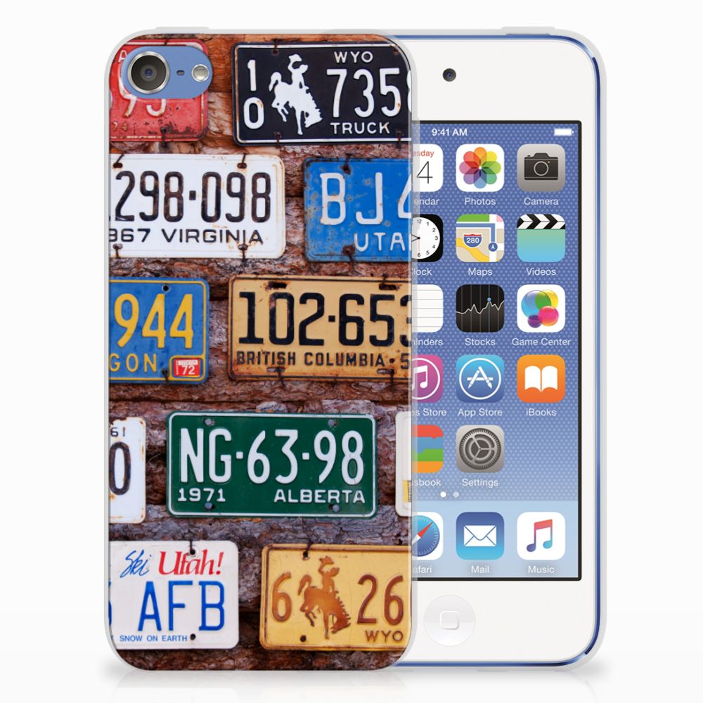 Apple iPod Touch 5 | 6 Siliconen Hoesje met foto Kentekenplaten
