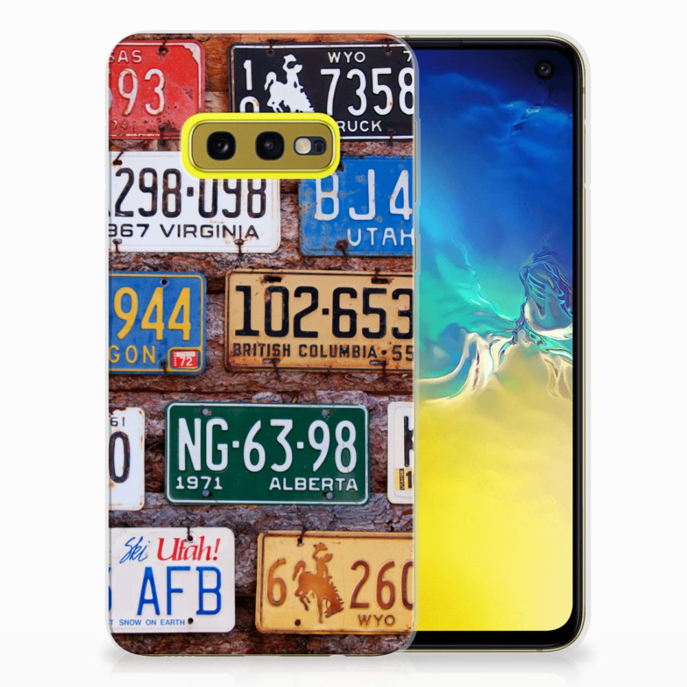 Samsung Galaxy S10e Siliconen Hoesje met foto Kentekenplaten