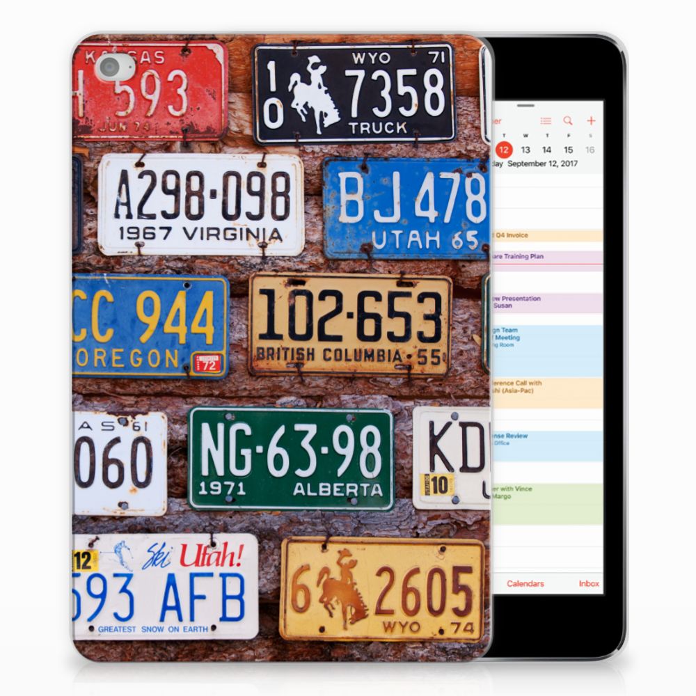 Apple iPad Mini 4 Uniek Tablethoesje Kentekenplaten