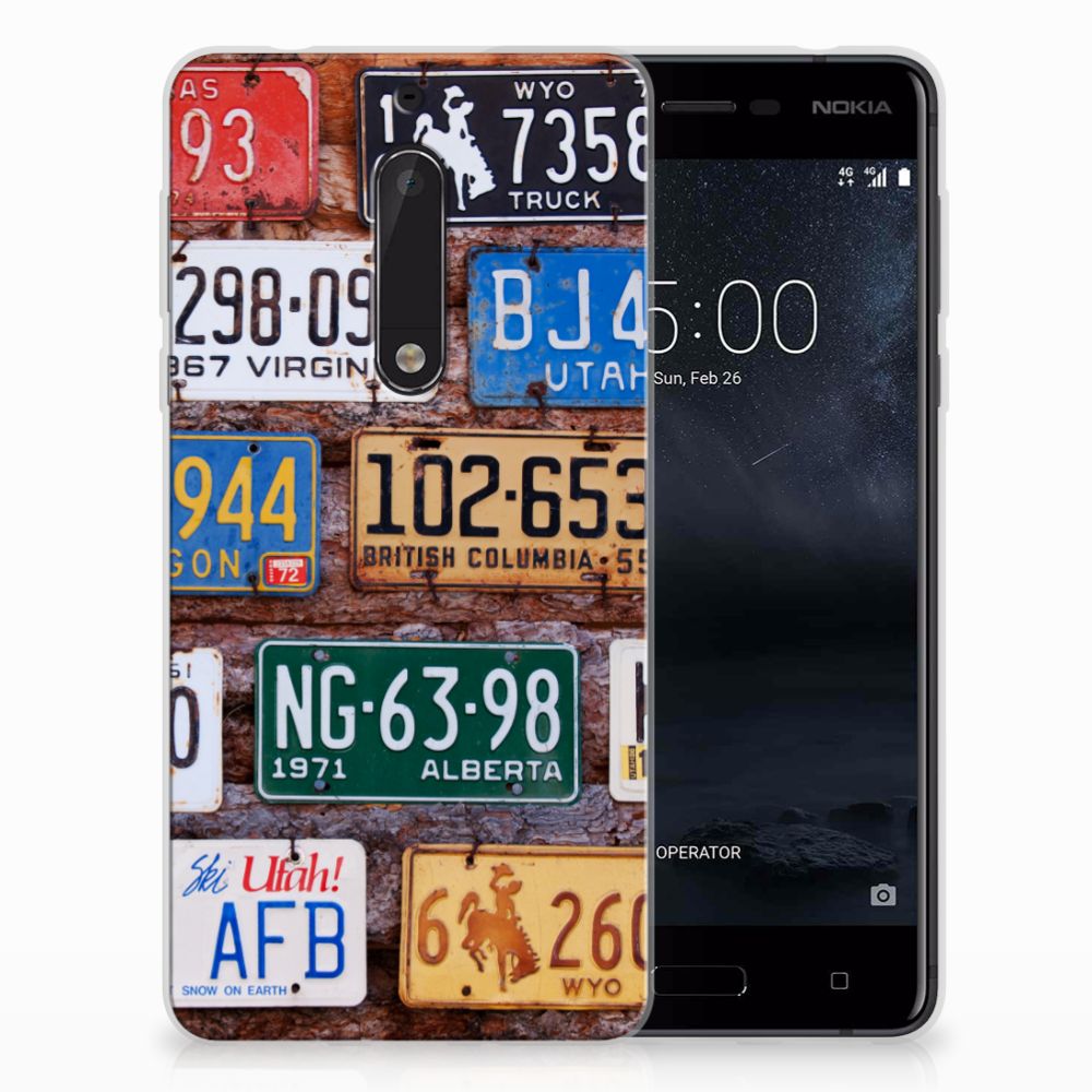 Nokia 5 Siliconen Hoesje met foto Kentekenplaten