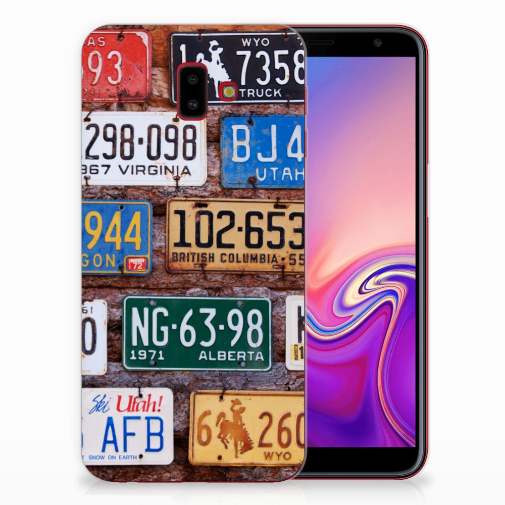 Samsung Galaxy J6 Plus (2018) Siliconen Hoesje met foto Kentekenplaten