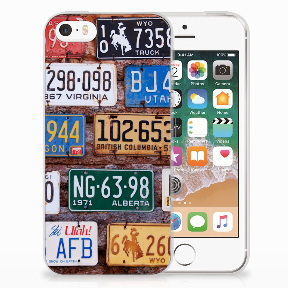 Apple iPhone SE | 5S Siliconen Hoesje met foto Kentekenplaten