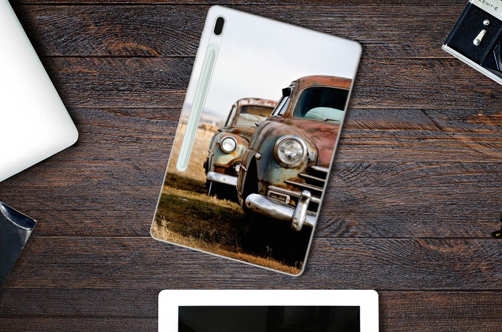 Samsung Galaxy Tab S7FE Tablet Backcover met foto Vintage Auto