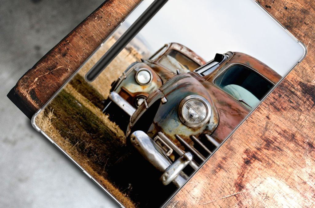 Samsung Galaxy Tab S9 Plus Tablet Backcover met foto Vintage Auto