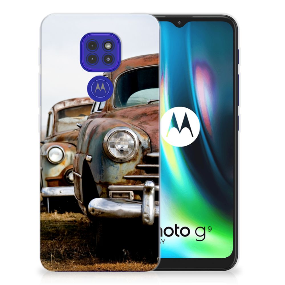Motorola Moto G9 Play | E7 Plus Siliconen Hoesje met foto Vintage Auto