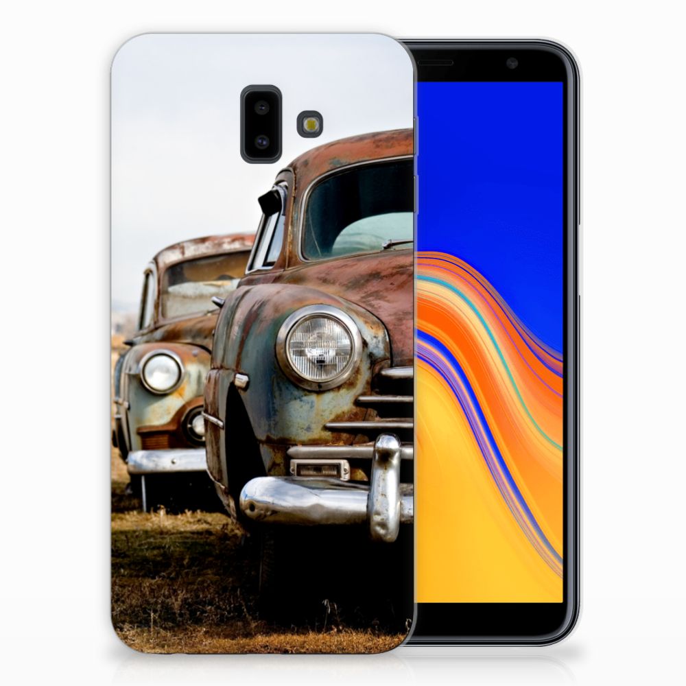 Samsung Galaxy J6 Plus (2018) Siliconen Hoesje met foto Vintage Auto