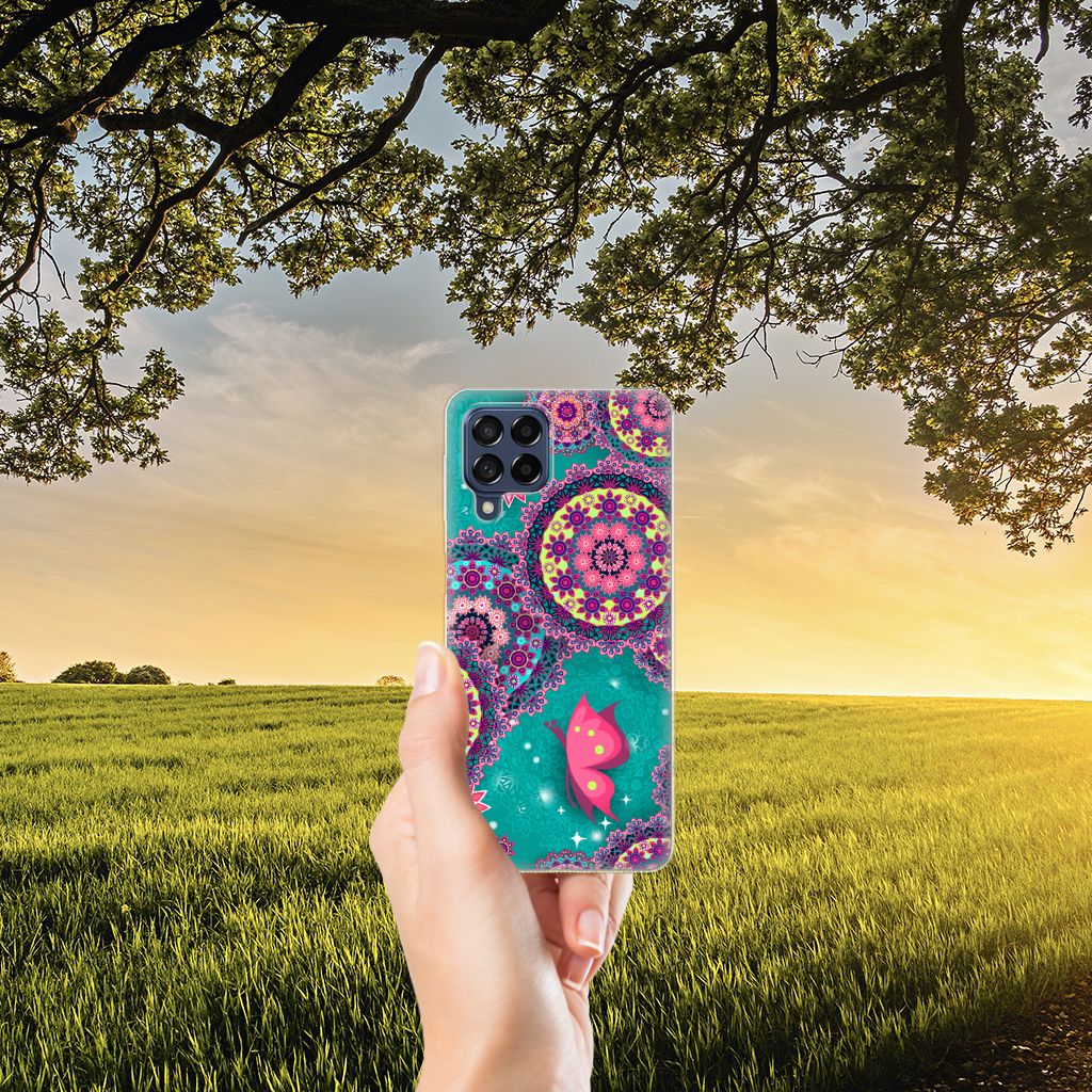 Samsung Galaxy M53 Hoesje maken Cirkels en Vlinders