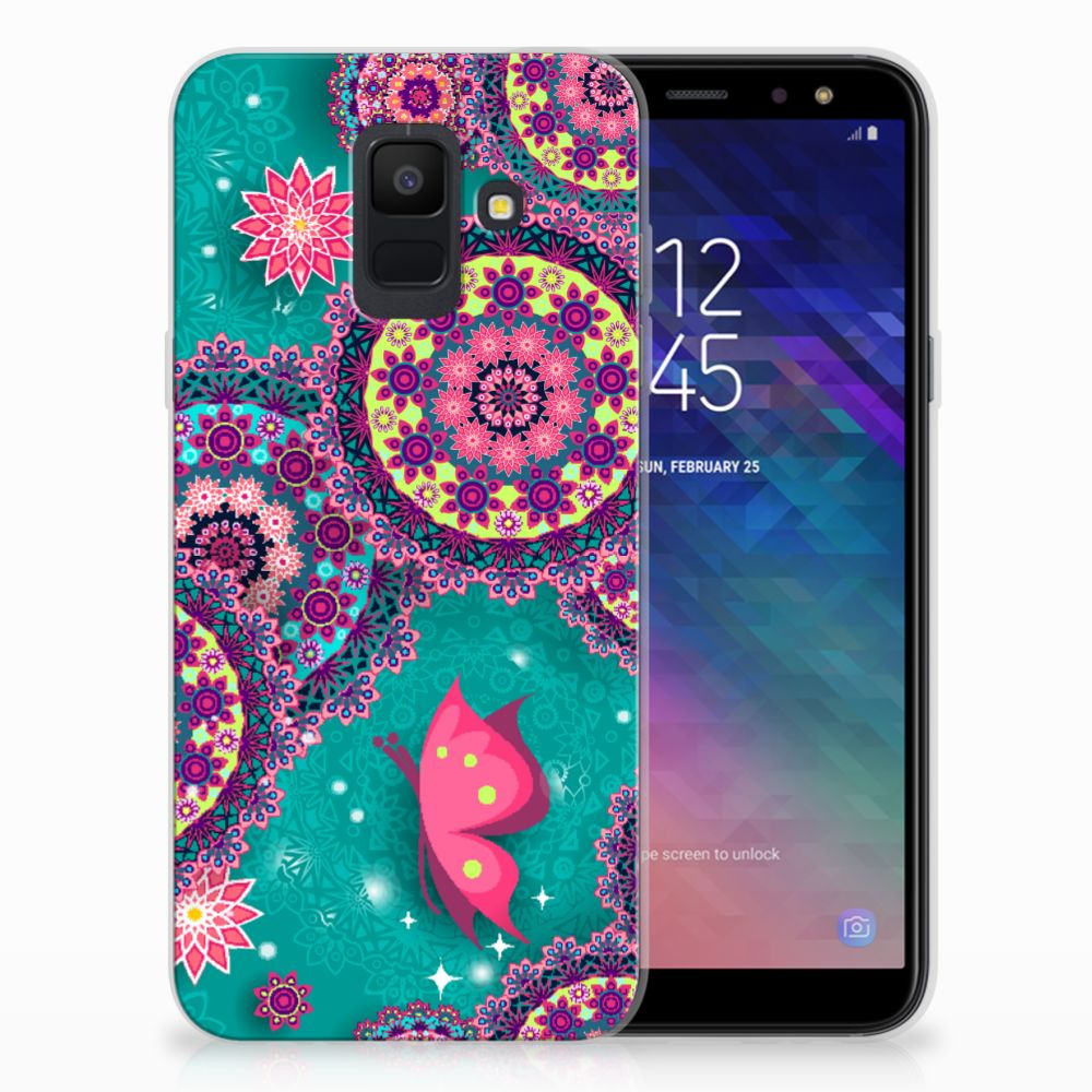 Samsung Galaxy A6 (2018) Hoesje maken Cirkels en Vlinders