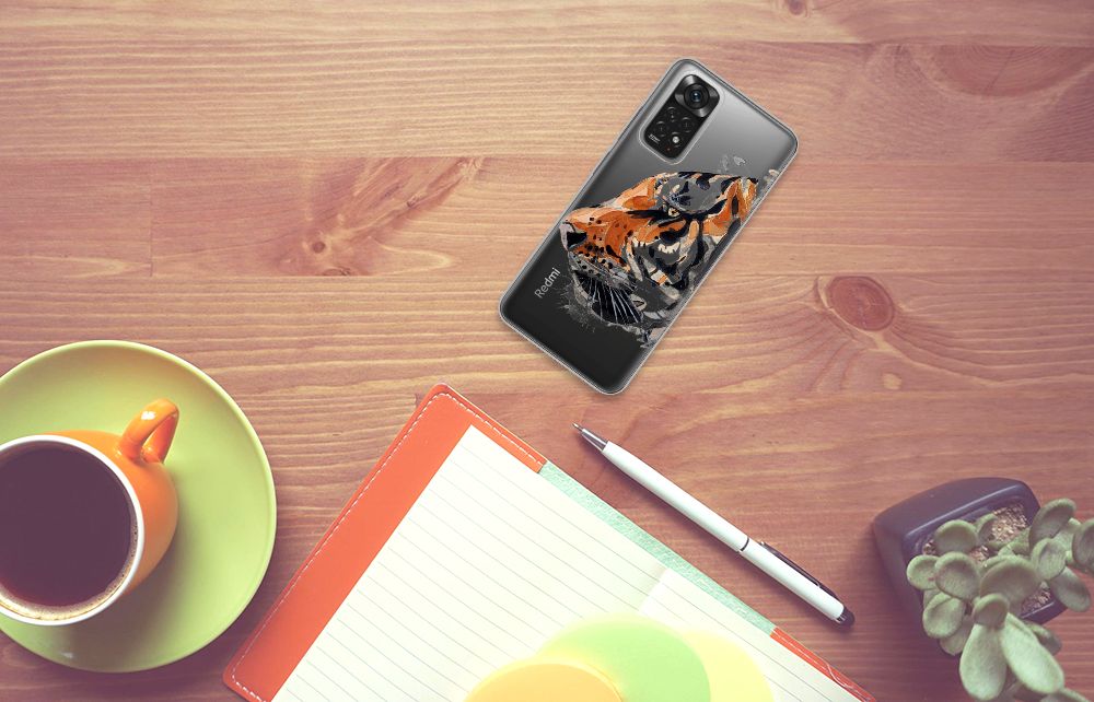 Hoesje maken Xiaomi Redmi 10 | Redmi Note 11 4G Watercolor Tiger