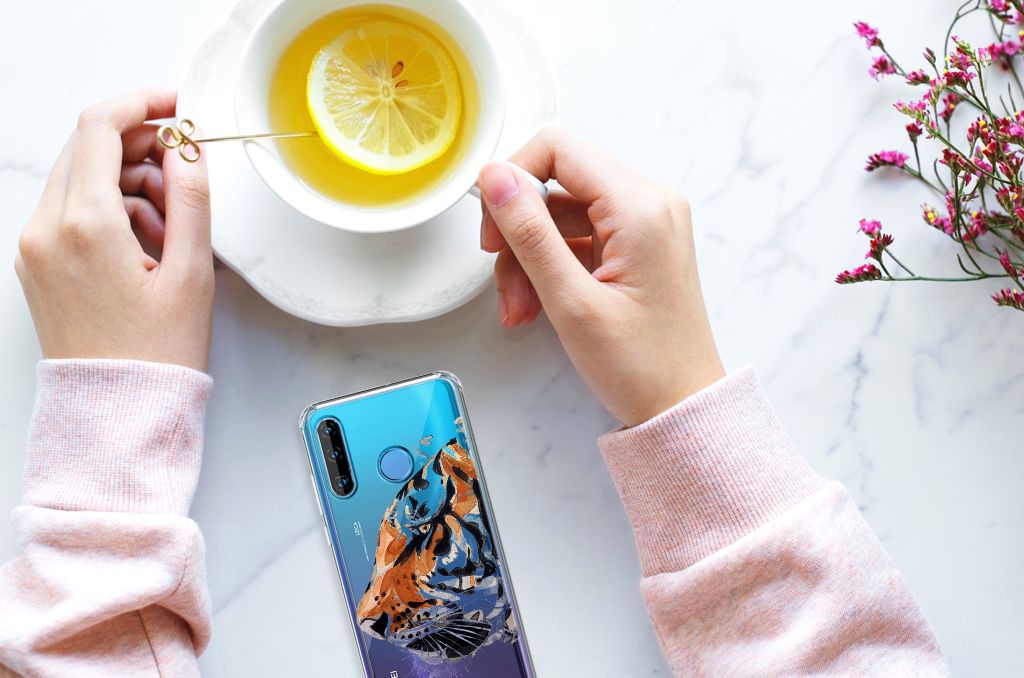 Back Cover Huawei P30 Lite Watercolor Tiger
