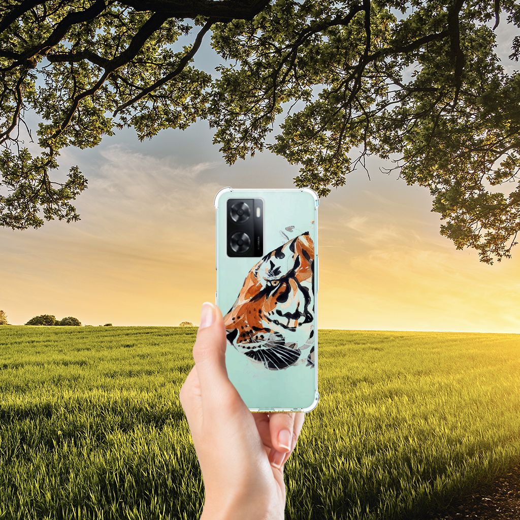 Back Cover OPPO A57 | A57s | A77 4G Watercolor Tiger