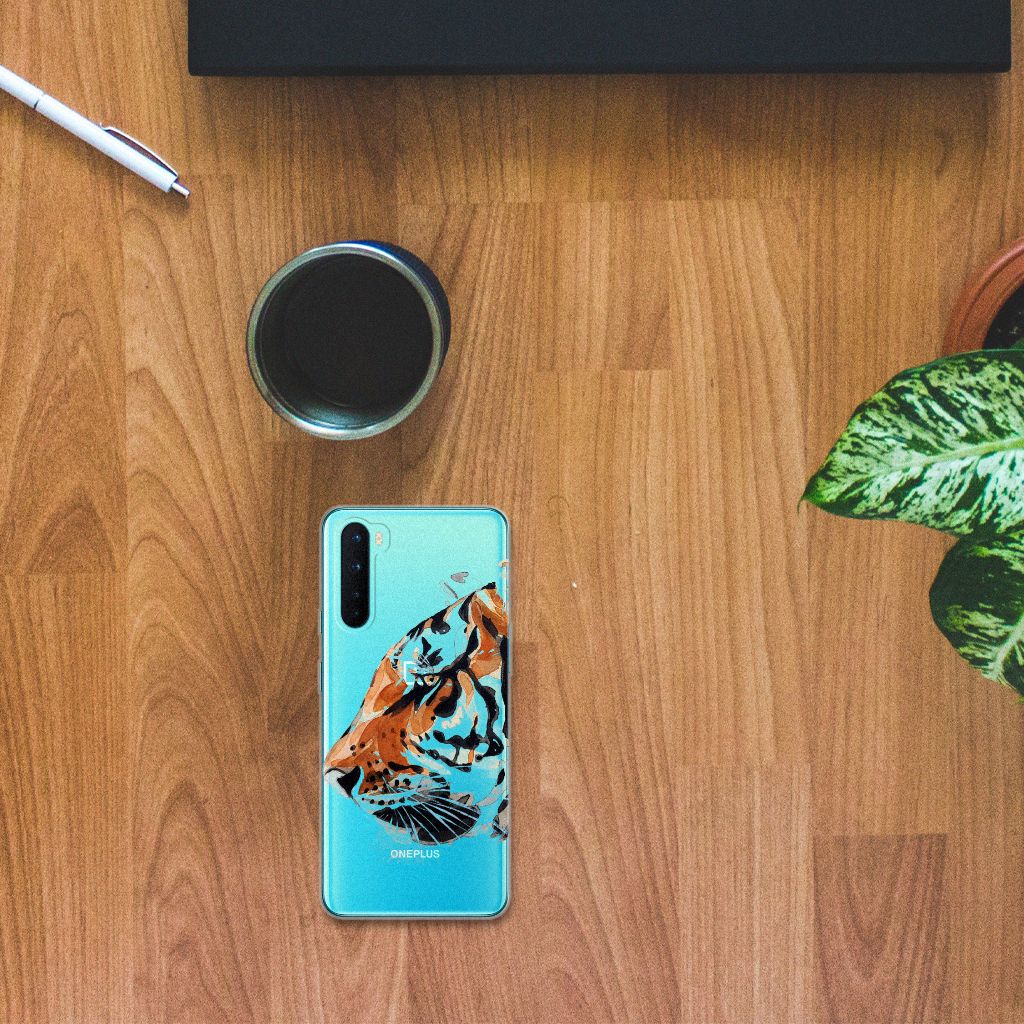 Hoesje maken OnePlus Nord Watercolor Tiger