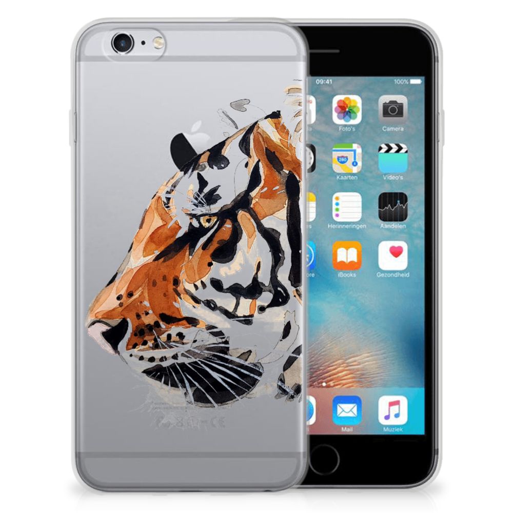 Apple iPhone 6 | 6s Uniek TPU Hoesje Watercolor Tiger