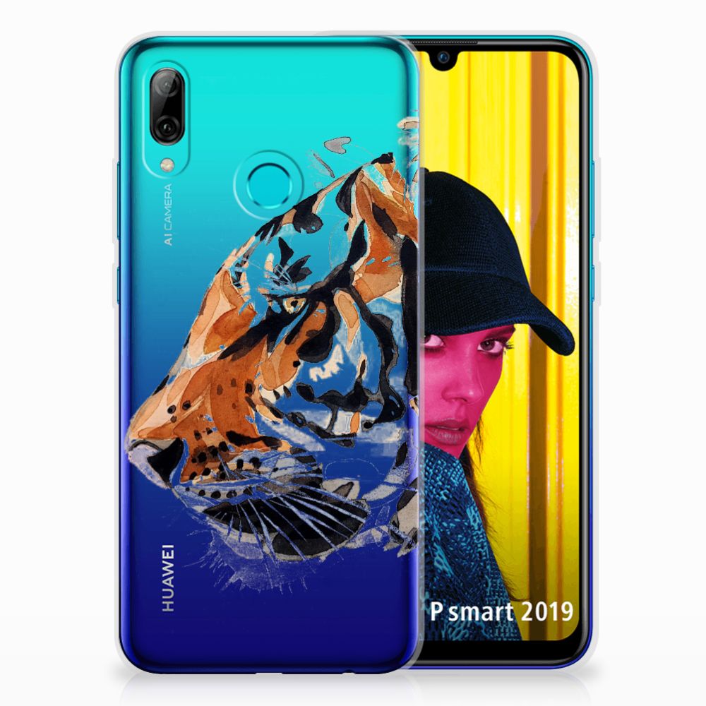 Hoesje maken Huawei P Smart 2019 Watercolor Tiger