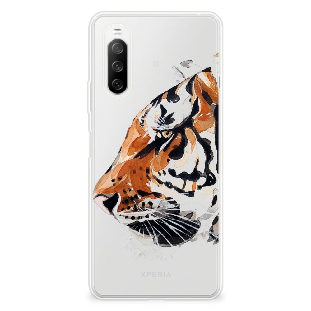 Hoesje maken Sony Xperia 10 III Watercolor Tiger