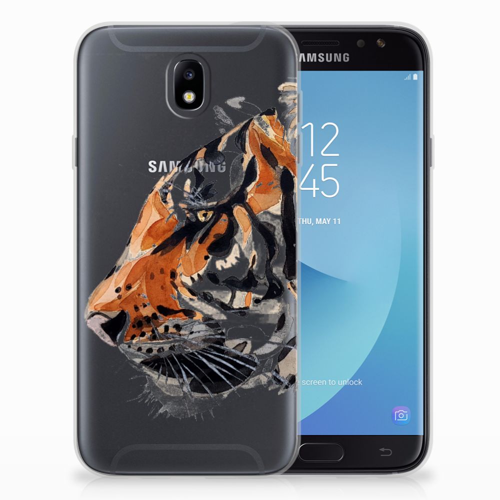 Samsung Galaxy J7 2017 | J7 Pro Uniek TPU Hoesje Watercolor Tiger