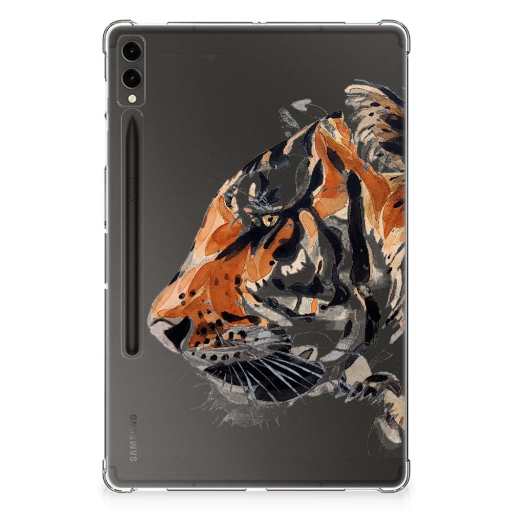 Tablethoes Samsung Galaxy Tab S9 Plus Watercolor Tiger