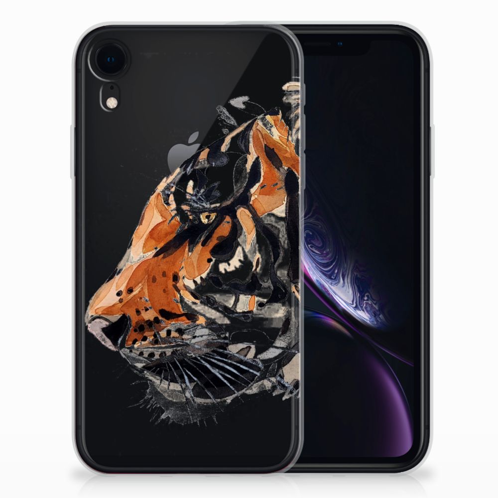 Apple iPhone Xr Uniek TPU Hoesje Watercolor Tiger