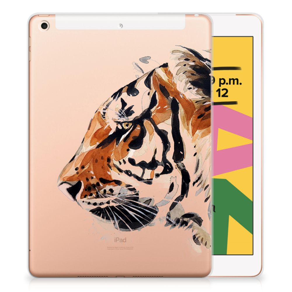 Tablethoes Apple iPad 10.2 | iPad 10.2 (2020) | 10.2 (2021) Watercolor Tiger