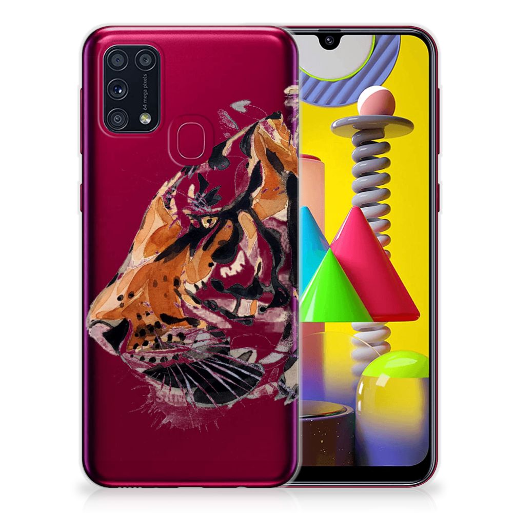 Hoesje maken Samsung Galaxy M31 Watercolor Tiger