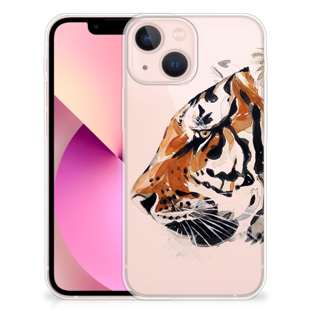 Hoesje maken iPhone 13 mini Watercolor Tiger