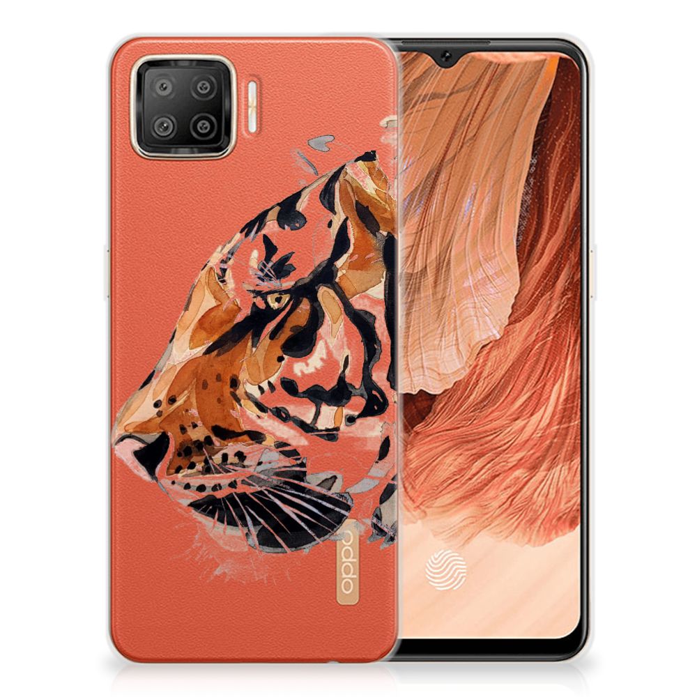Hoesje maken OPPO A73 4G Watercolor Tiger